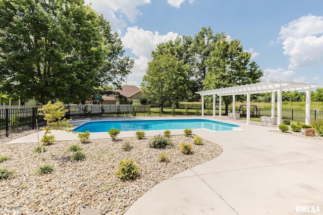 1506 Gleneagle Dr, Marion, IL 62959 - view of swimming pool featuring a pergola and a patio area