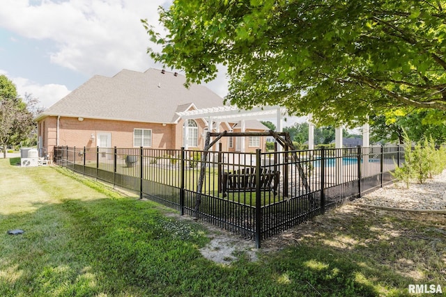 1506 Gleneagle Dr, Marion, IL 62959 - rear view of property featuring a pergola