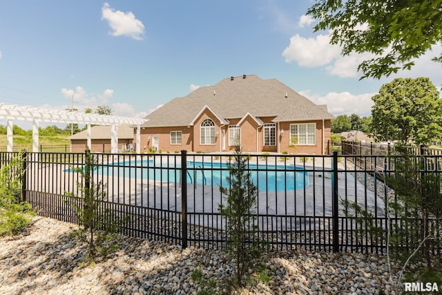 1506 Gleneagle Dr, Marion, IL 62959 - view of swimming pool featuring a pergola and a patio
