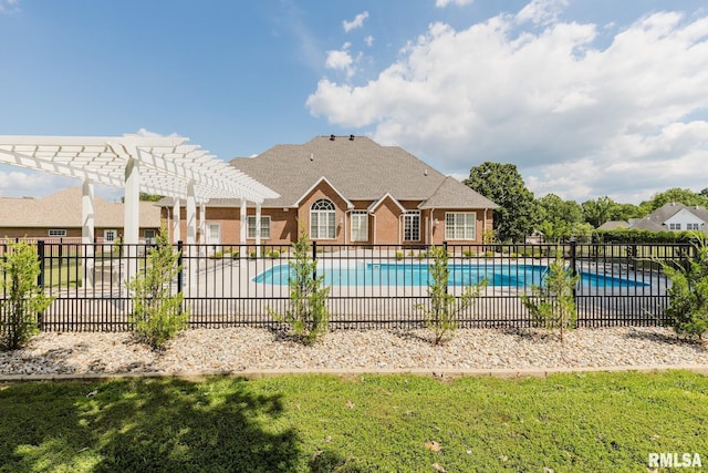 1506 Gleneagle Dr, Marion, IL 62959 - view of swimming pool with a pergola and a patio area