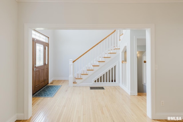 1506 Gleneagle Dr, Marion, IL 62959 - entrance foyer with wood-type flooring and stairs