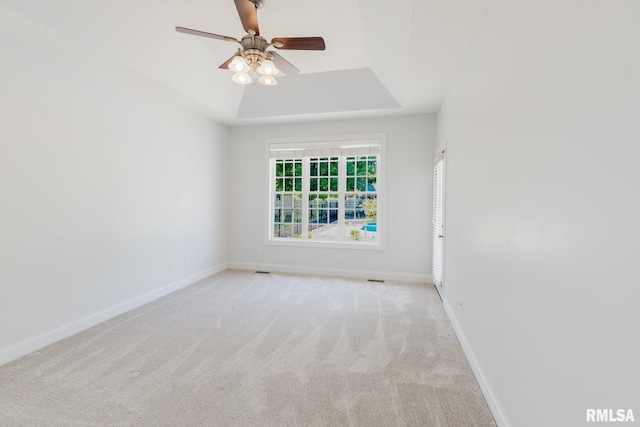 1506 Gleneagle Dr, Marion, IL 62959 - carpeted empty room with ceiling fan and a raised ceiling