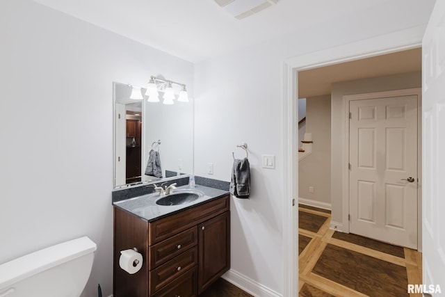 1506 Gleneagle Dr, Marion, IL 62959 - half bathroom with toilet and vanity