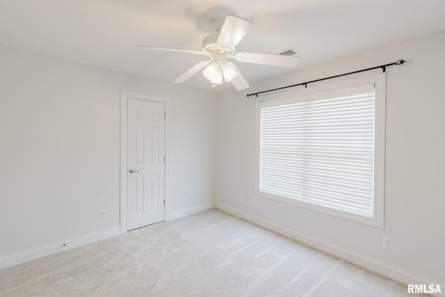 1506 Gleneagle Dr, Marion, IL 62959 - empty room with light colored carpet and ceiling fan