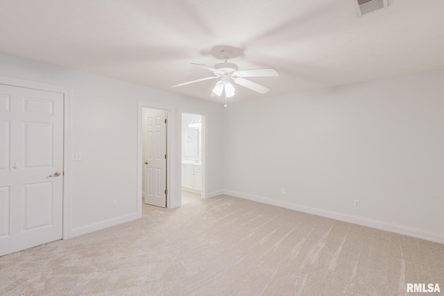 1506 Gleneagle Dr, Marion, IL 62959 - empty room featuring light carpet and a ceiling fan