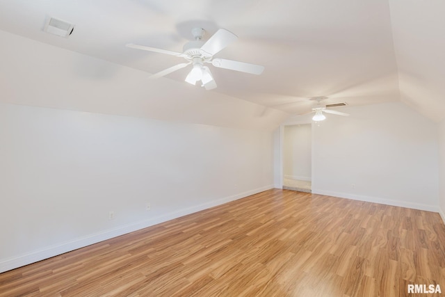 1506 Gleneagle Dr, Marion, IL 62959 - unfurnished room with ceiling fan, lofted ceiling, and light wood finished floors