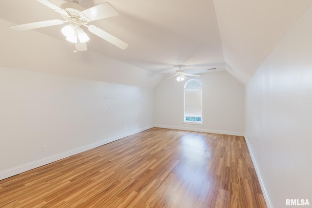 1506 Gleneagle Dr, Marion, IL 62959 - bonus room with ceiling fan, vaulted ceiling, and light wood-style flooring