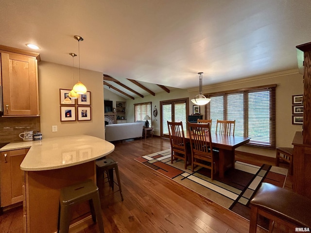304 May Apple Ln, Carbondale, IL 62903 - dining area with dark wood-type flooring, plenty of natural light, and recessed lighting