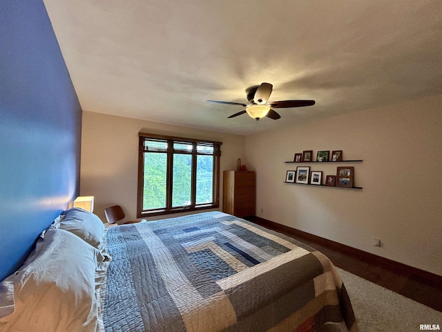 304 May Apple Ln, Carbondale, IL 62903 - carpeted bedroom featuring ceiling fan and baseboards