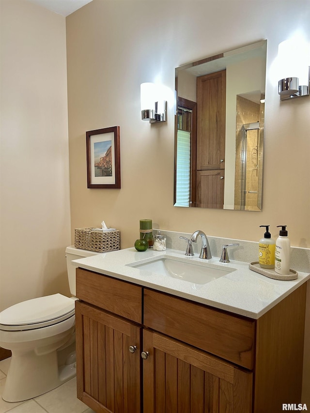 304 May Apple Ln, Carbondale, IL 62903 - full bathroom featuring vanity, tile patterned flooring, and a stall shower