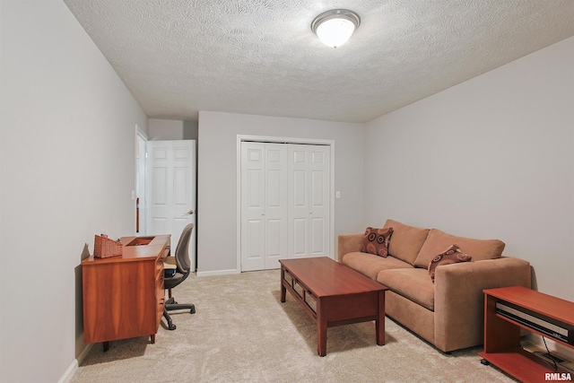 1818 Calico Rd, Marion, IL 62959 - office with light carpet and a textured ceiling