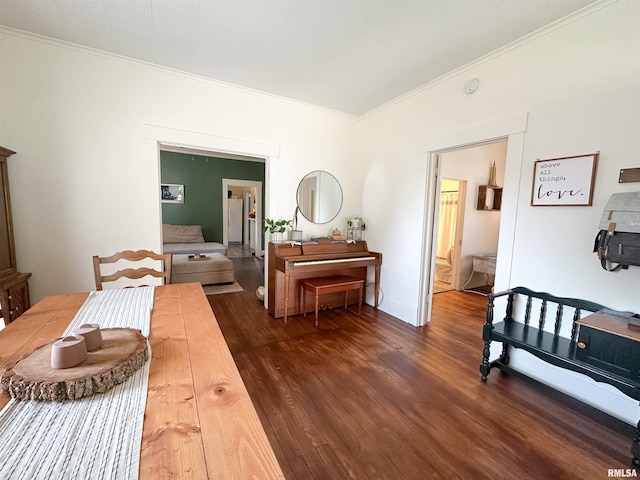 817 W Hendrickson St, Marion, IL 62959 - bedroom with ornamental molding and dark wood-type flooring