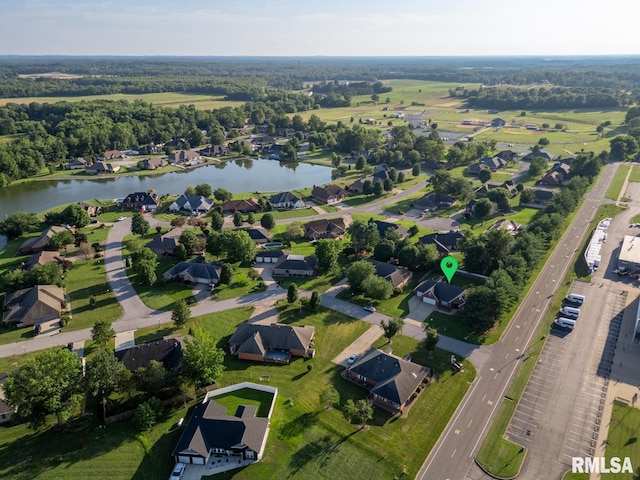 1600 S Eugene Ln, Marion, IL 62959 - aerial view of property and surrounding area featuring a nearby body of water and nearby suburban area