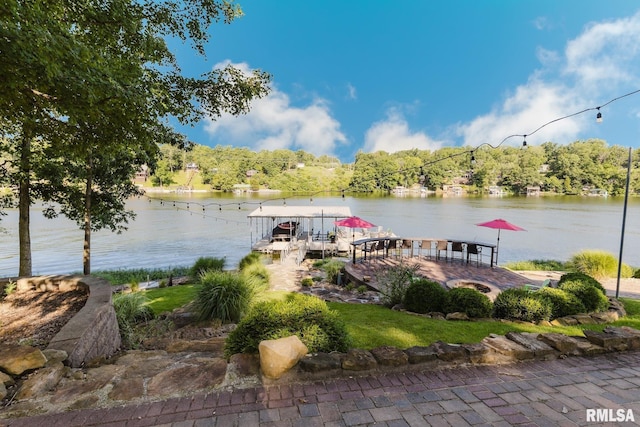 3525 Parrish Ridge Ln, Goreville, IL 62939 - dock area featuring a water view