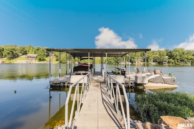 3525 Parrish Ridge Ln, Goreville, IL 62939 - dock area with a water view and boat lift