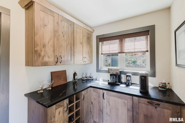 3525 Parrish Ridge Ln, Goreville, IL 62939 - kitchen featuring dark countertops and light brown cabinets