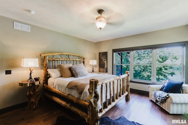 3525 Parrish Ridge Ln, Goreville, IL 62939 - bedroom featuring hardwood / wood-style flooring and a ceiling fan