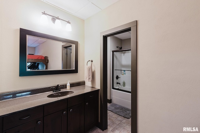 3525 Parrish Ridge Ln, Goreville, IL 62939 - bathroom with vanity and shower / bath combination with glass door