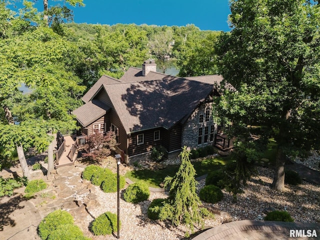 3525 Parrish Ridge Ln, Goreville, IL 62939 - view from above of property featuring a heavily wooded area