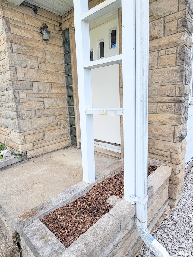 119 S 6th St SE, Clay City, IL 62824 - view of exterior entry with stone siding