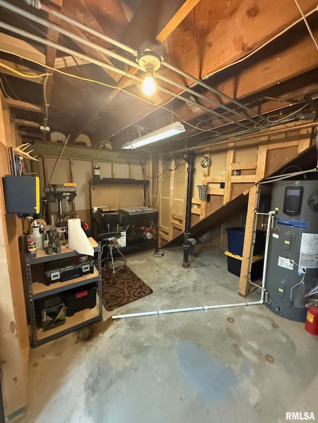 303 S College Blvd, Carmi, IL 62821 - basement featuring hybrid water heater