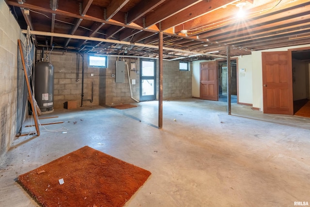 2723 Country Club Rd, Carbondale, IL 62901 - basement featuring gas water heater and electric panel