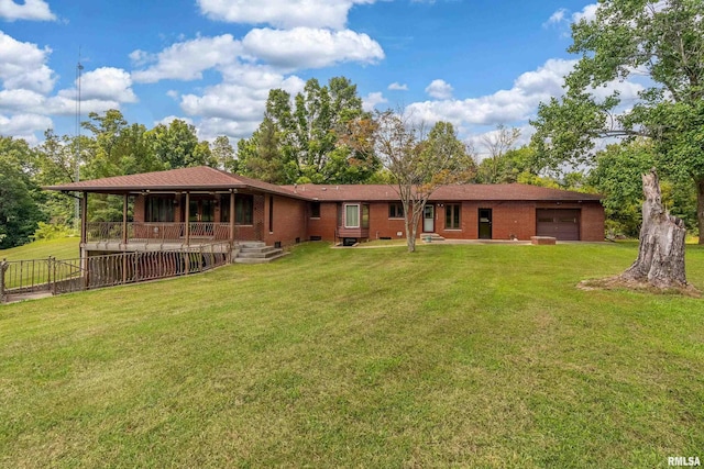 2723 Country Club Rd, Carbondale, IL 62901 - back of house featuring brick siding and an attached garage