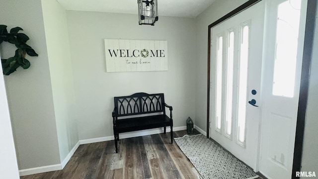 13607 Leisure Ln, Benton, IL 62812 - foyer entrance featuring wood finished floors and baseboards