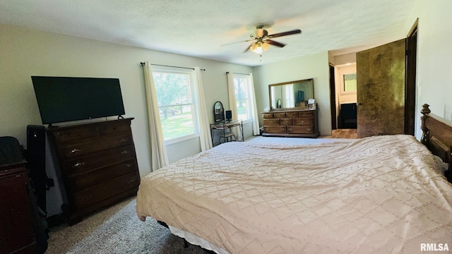 13607 Leisure Ln, Benton, IL 62812 - carpeted bedroom featuring a ceiling fan