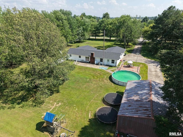 13607 Leisure Ln, Benton, IL 62812 - view from above of property with a tree filled landscape