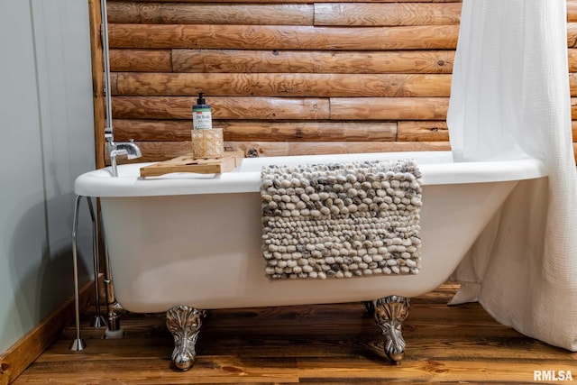 14682 White Birch Ct, Benton, IL 62812 - detailed view of rustic walls and wood finished floors