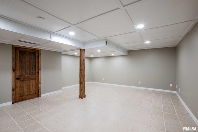 14682 White Birch Ct, Benton, IL 62812 - finished below grade area with recessed lighting and baseboards