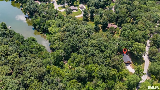 14682 White Birch Ct, Benton, IL 62812 - drone / aerial view of a large body of water and a heavily wooded area