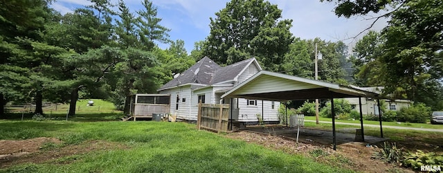 22776 Olive St, Olive Branch, IL 62969 - view of side of home with a carport