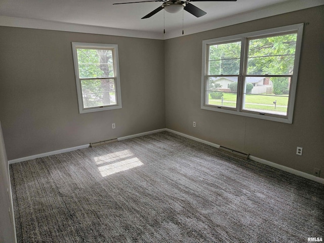 2908 W Kent Dr, Carbondale, IL 62901 - carpeted spare room with ceiling fan and baseboards