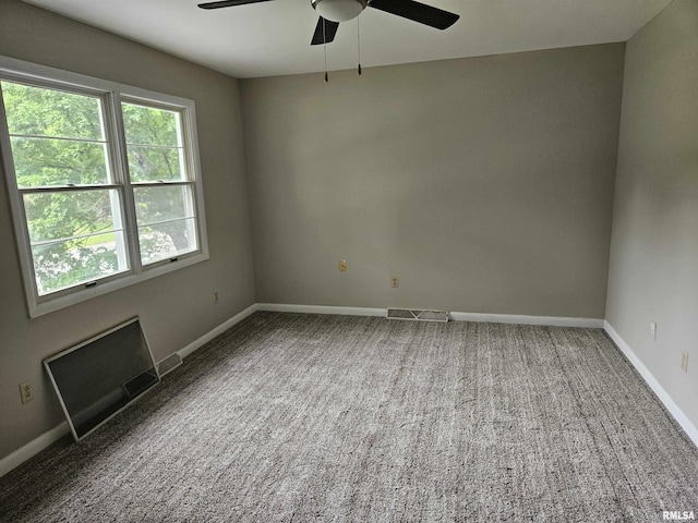 2908 W Kent Dr, Carbondale, IL 62901 - unfurnished room with ceiling fan and carpet floors