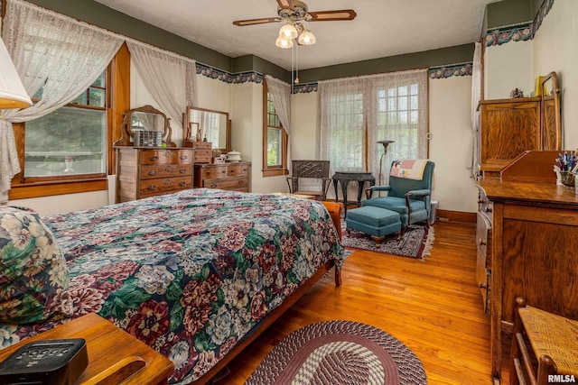 2011 Logan St, Murphysboro, IL 62966 - bedroom featuring hardwood / wood-style floors and a ceiling fan