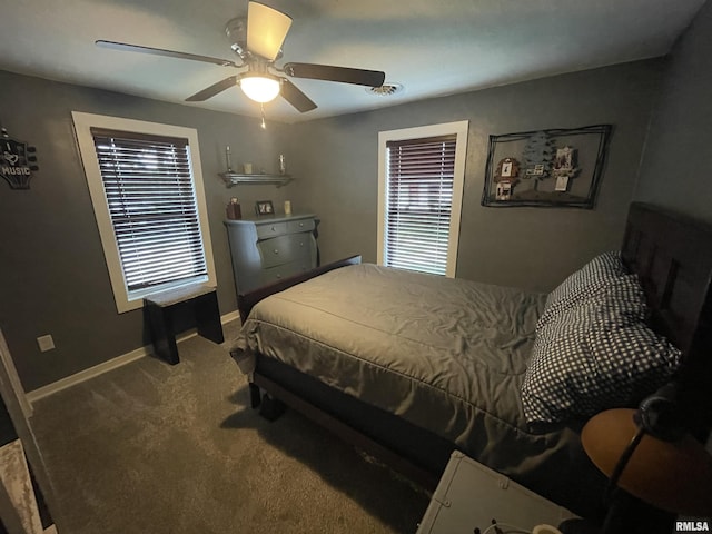 204 Oak St, Odin, IL 62870 - bedroom featuring carpet and ceiling fan