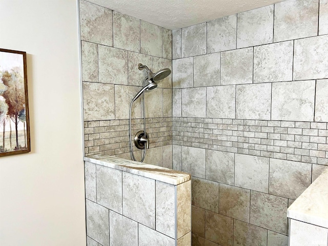43 E Lakewood Dr, Metropolis, IL 62960 - full bathroom with a walk in shower and a textured ceiling