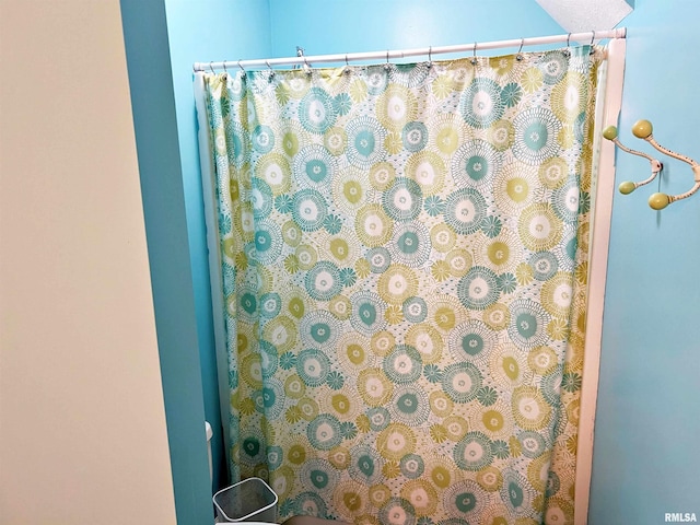 43 E Lakewood Dr, Metropolis, IL 62960 - bathroom featuring curtained shower