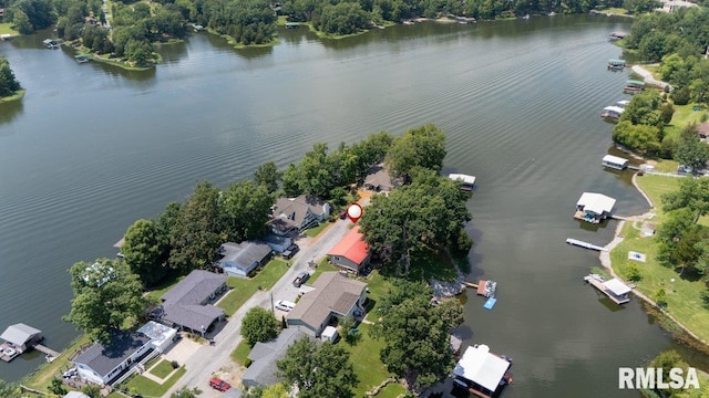 468 Clifty Heights Dr, Marion, IL 62959 - aerial overview of property's location featuring a large body of water