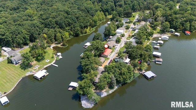 468 Clifty Heights Dr, Marion, IL 62959 - aerial overview of property's location with a nearby body of water and a forest