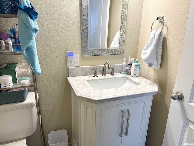 501 Cedar Creek Rd, Makanda, IL 62958 - bathroom featuring vanity and a textured wall