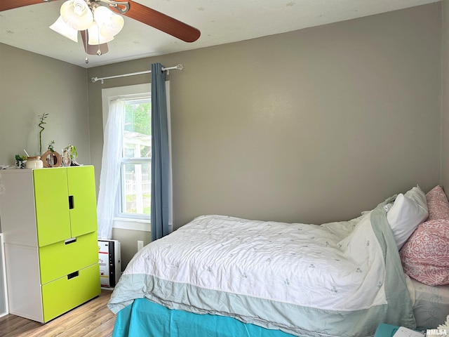 501 Cedar Creek Rd, Makanda, IL 62958 - bedroom with wood finished floors and ceiling fan