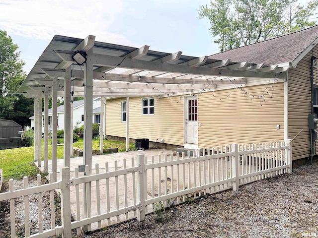 501 Cedar Creek Rd, Makanda, IL 62958 - rear view of property with a pergola