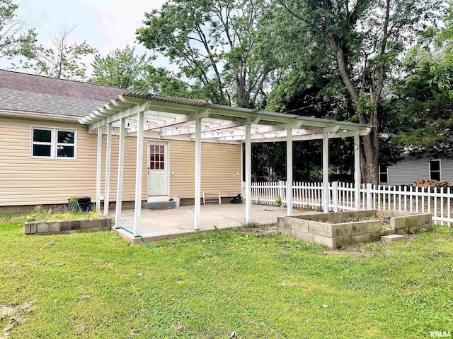501 Cedar Creek Rd, Makanda, IL 62958 - rear view of property with a patio area and a pergola