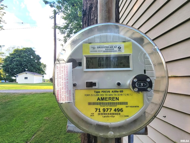 113 SW Mead St, Clay City, IL 62824 - exterior view of electric meter