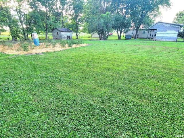 113 SW Mead St, Clay City, IL 62824 - view of yard with a storage unit