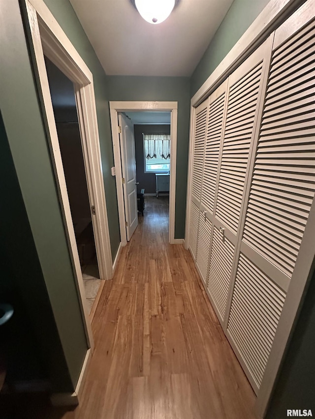 11382 Petroff Rd, Benton, IL 62812 - hallway with light wood-type flooring and baseboards