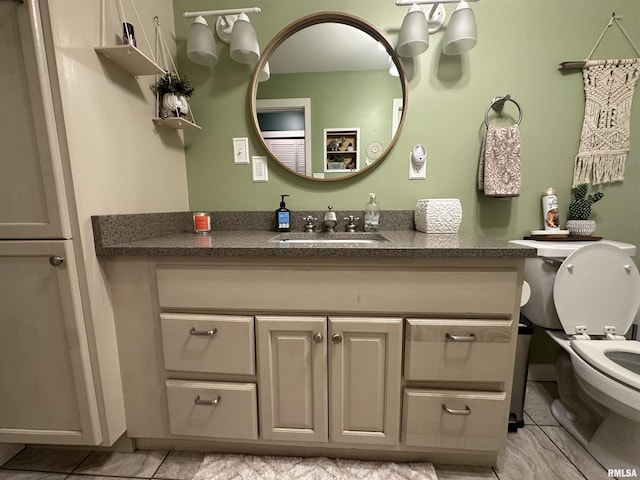 11382 Petroff Rd, Benton, IL 62812 - bathroom with vanity and tile patterned flooring